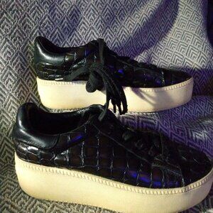 Ash Women's Cult Black/Brown Reptile Platform Sneakers Shoes Size EU 39/US 9